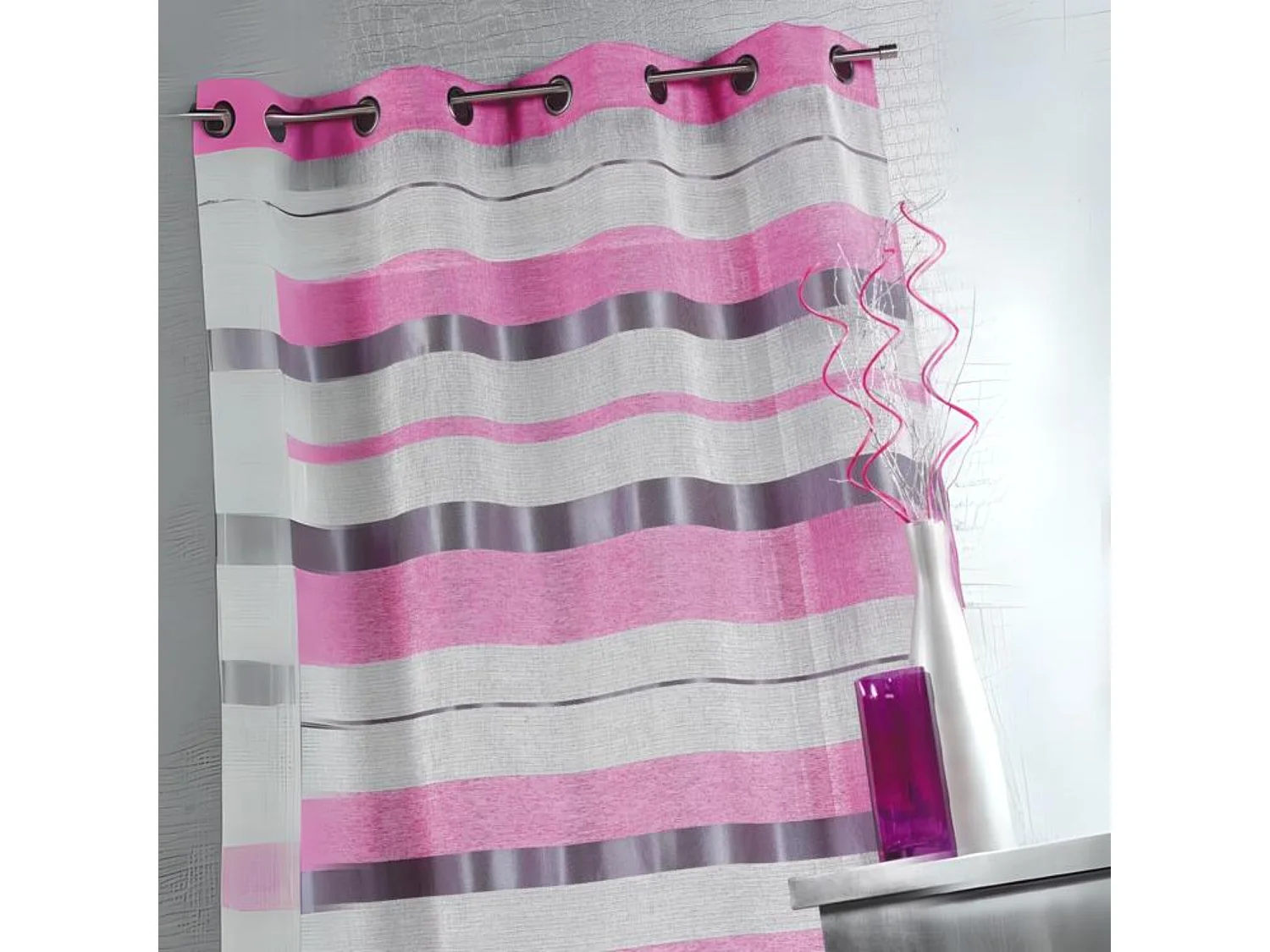 Visillo Estameña Rayas Multicolores horizontales