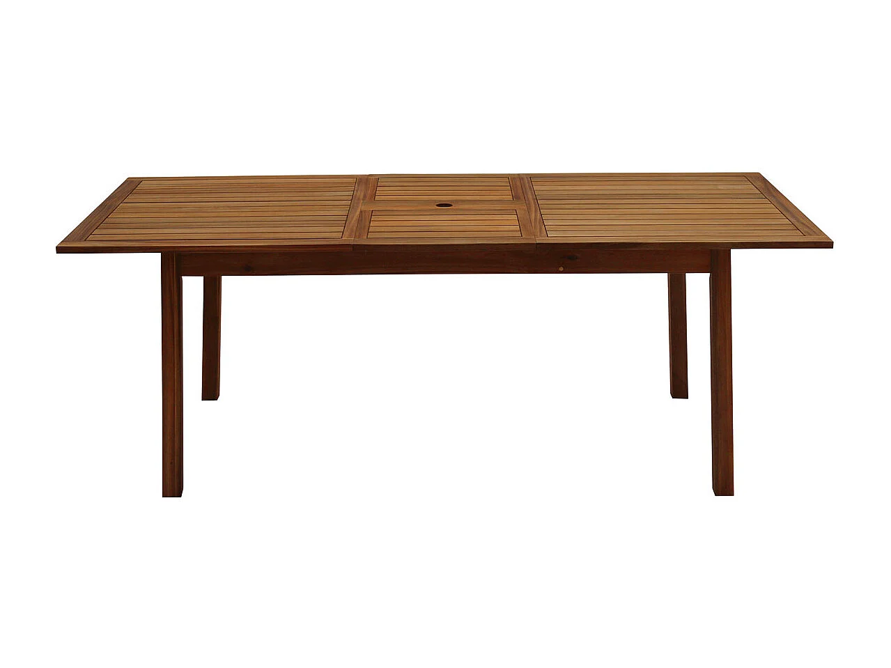 Table de jardin extensible rallonges intégrées en bois massif L160-210 cm MAYEL
