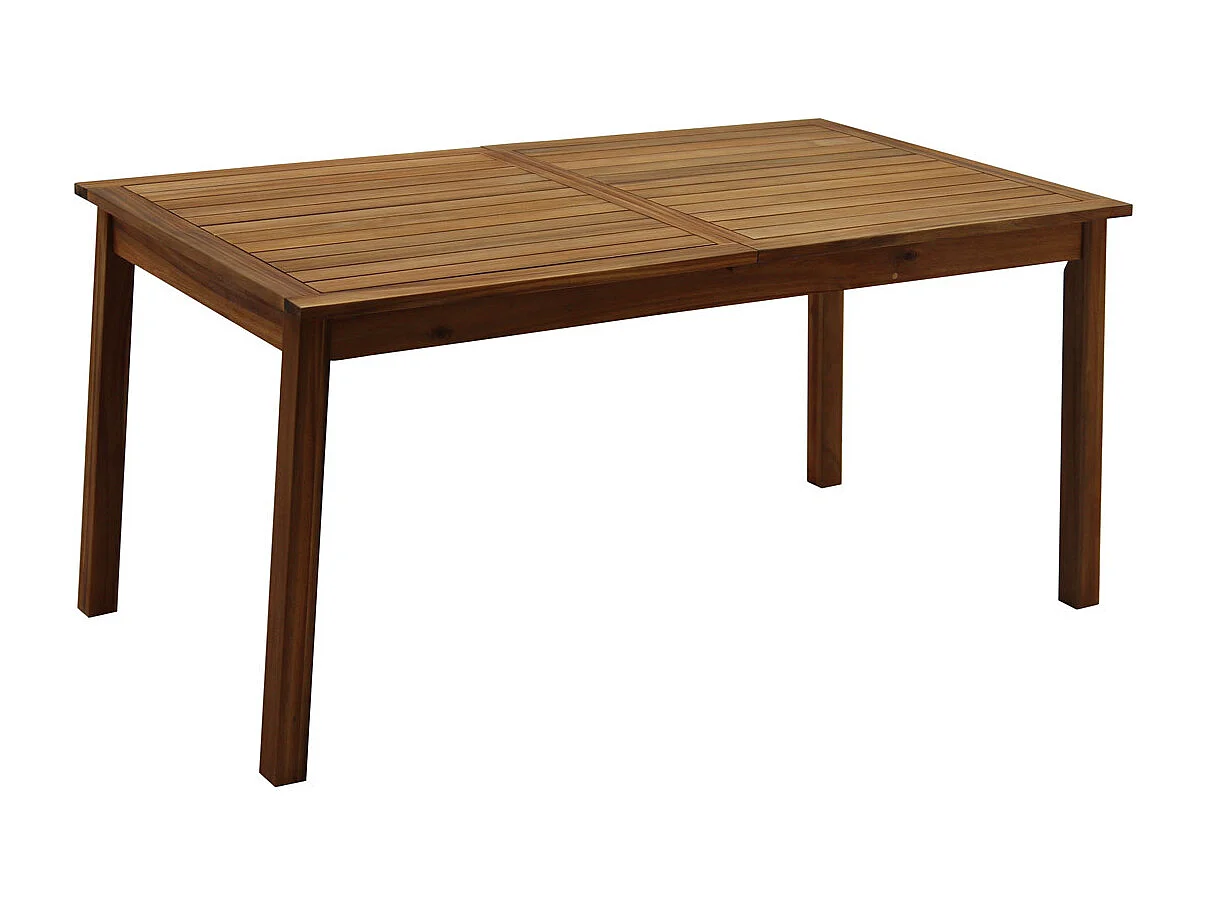 Table de jardin extensible rallonges intégrées en bois massif L160-210 cm MAYEL