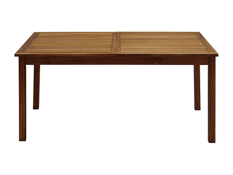 Table de jardin extensible rallonges intégrées en bois massif L160-210 cm MAYEL