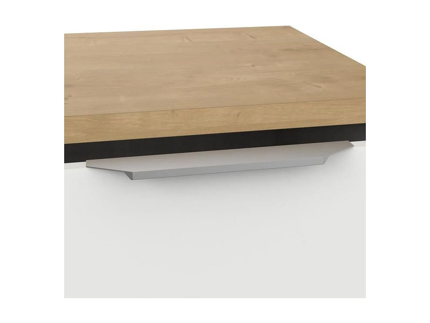 Aparador ACCESS - 3 puertas + 2 cajones - Roble Hamilton y Blanco - 121,5 x 39,6 x 85,6 cm