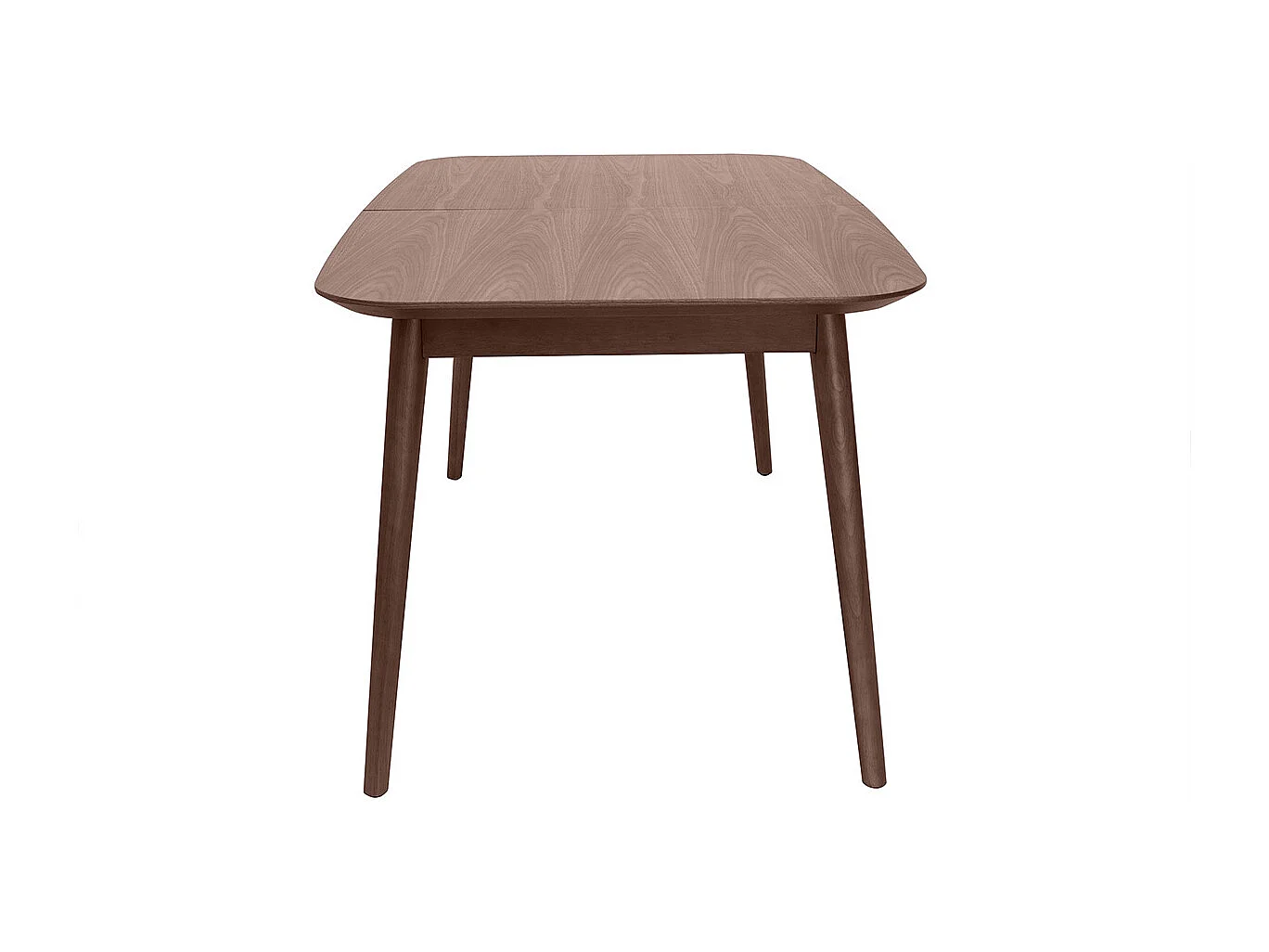 Table extensible rallonges intégrées rectangulaire en bois foncé noyer L160-210 cm ANK