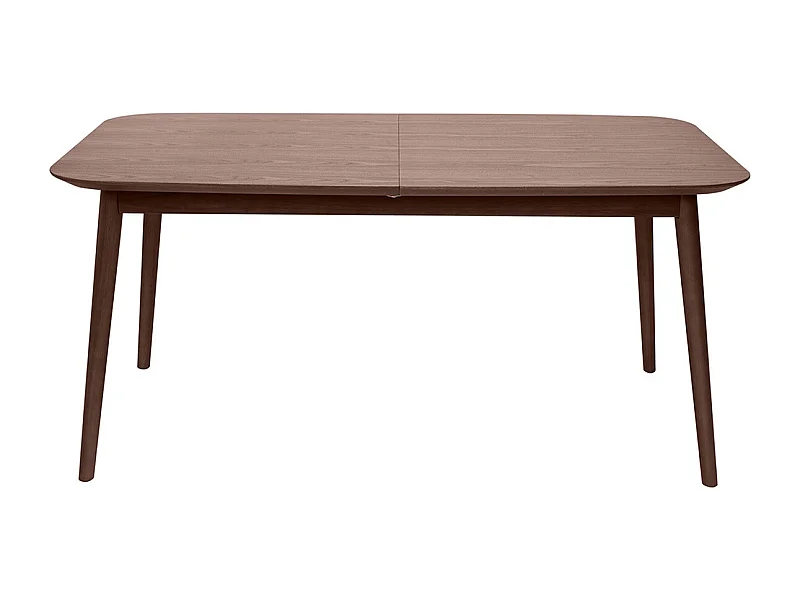 Table extensible rallonges intégrées rectangulaire en bois foncé noyer L160-210 cm ANK