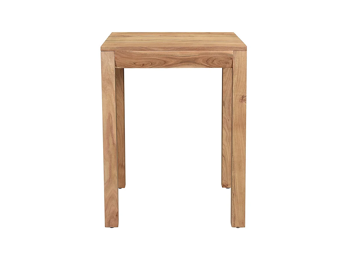 Mesa de comedor extensible en acacia maciza L80-135 cm BALTO