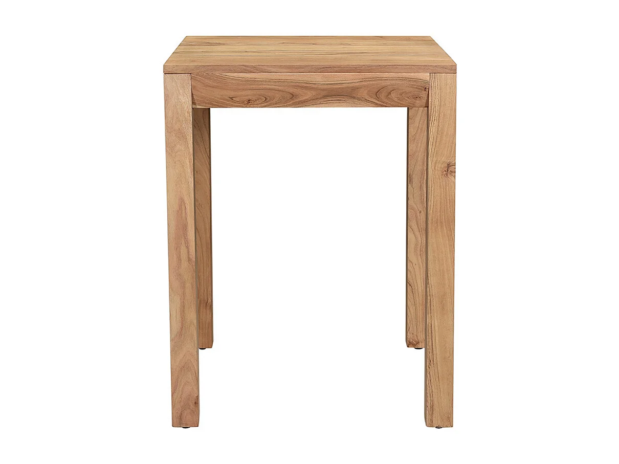 Table de bar haute extensible carrée en bois massif L80-135 cm BALTO