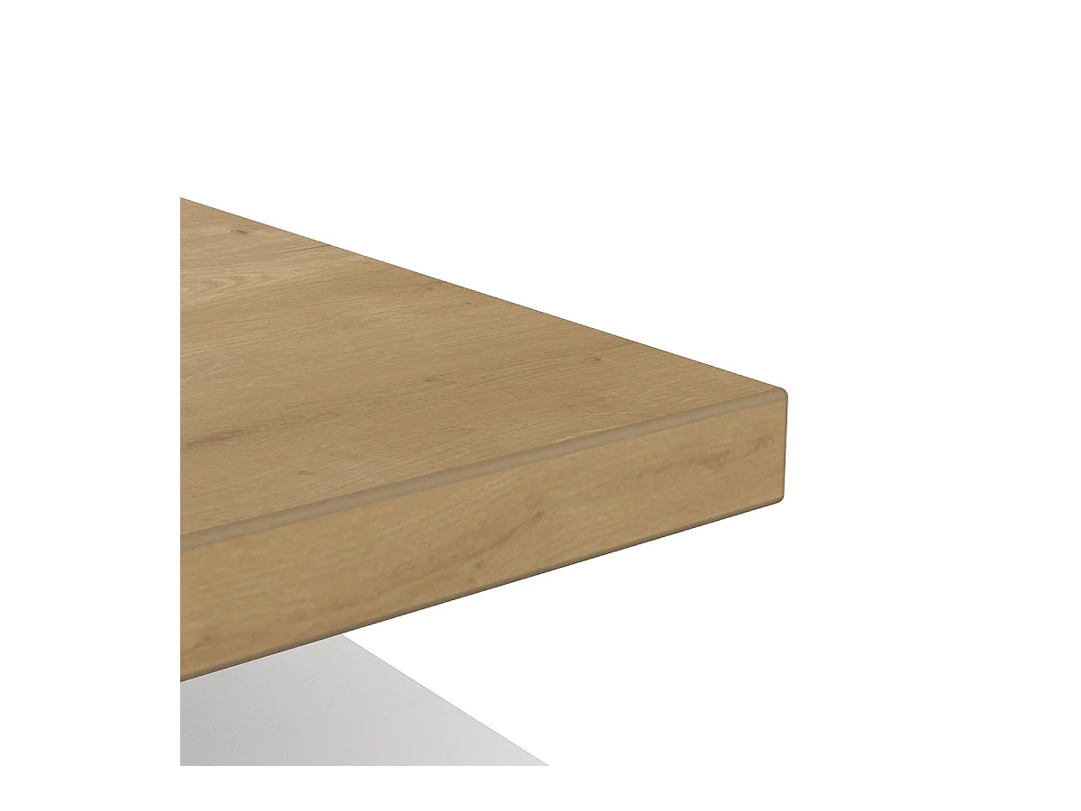 ACCESS Rechthoekige salontafel - 3 nissen - Hamilton eiken en wit - 91,8 x 50 x 36 cm