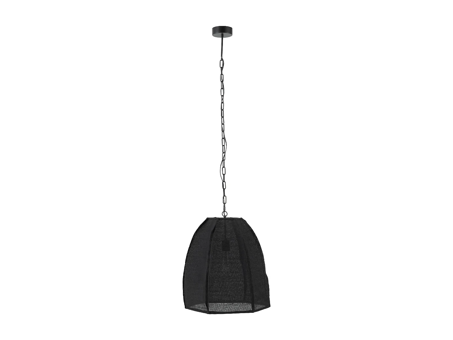 Lampe Suspension en Lin "Poire" 161cm Noir