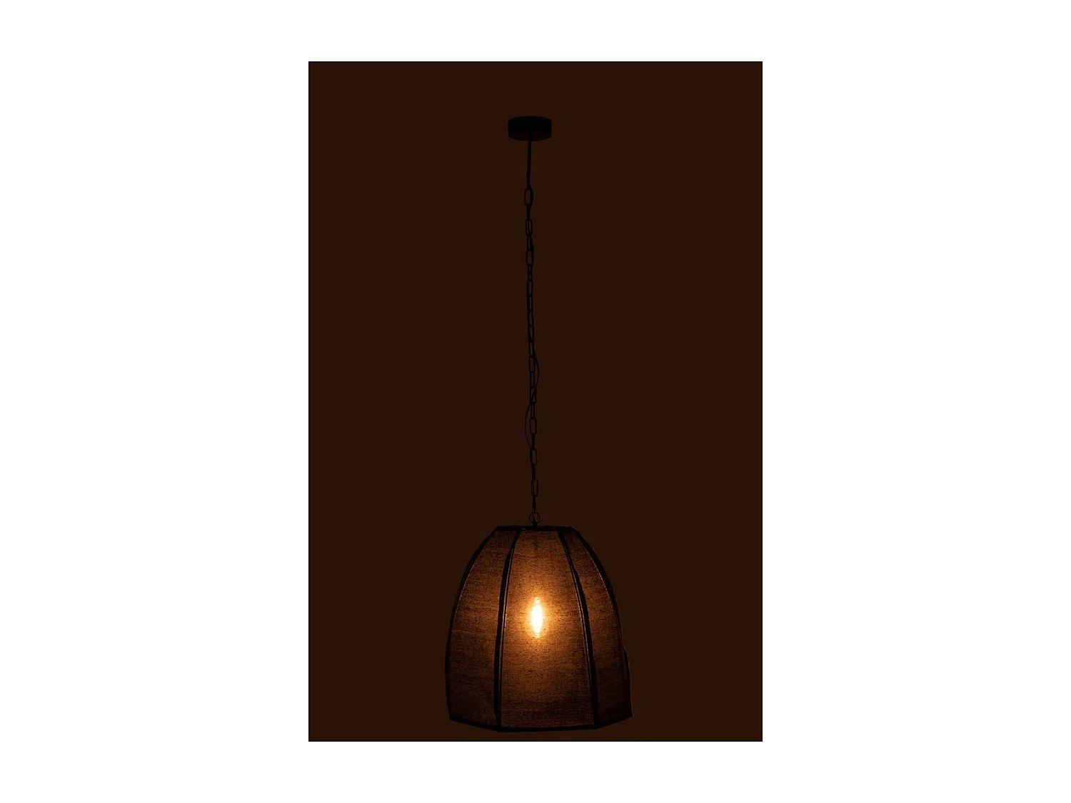 Lampe Suspension en Lin "Poire" 161cm Noir
