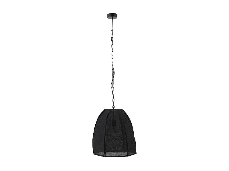 Lampe Suspension en Lin "Poire" 161cm Noir