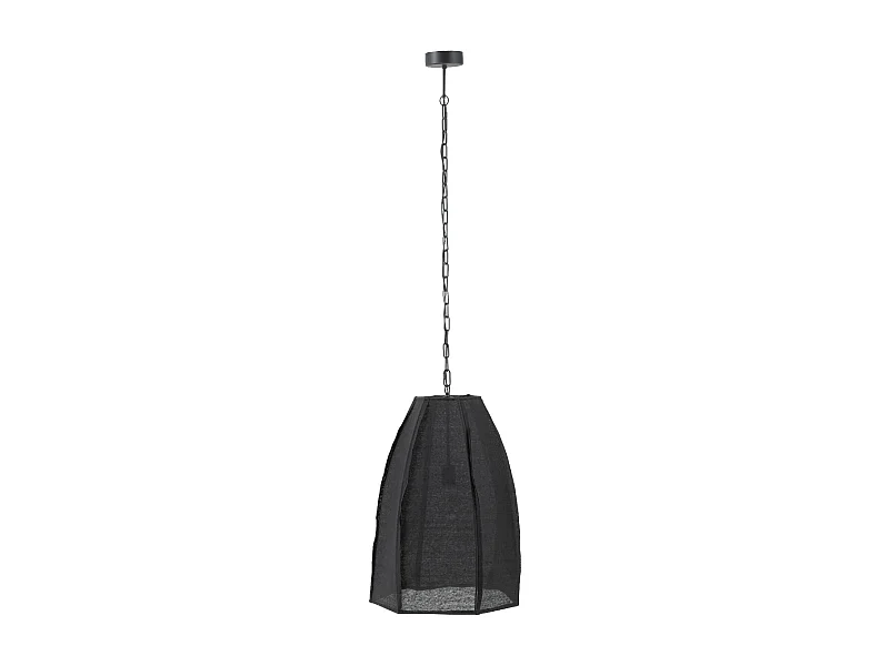 Lampe Suspension en Lin "Poire" 173cm Noir