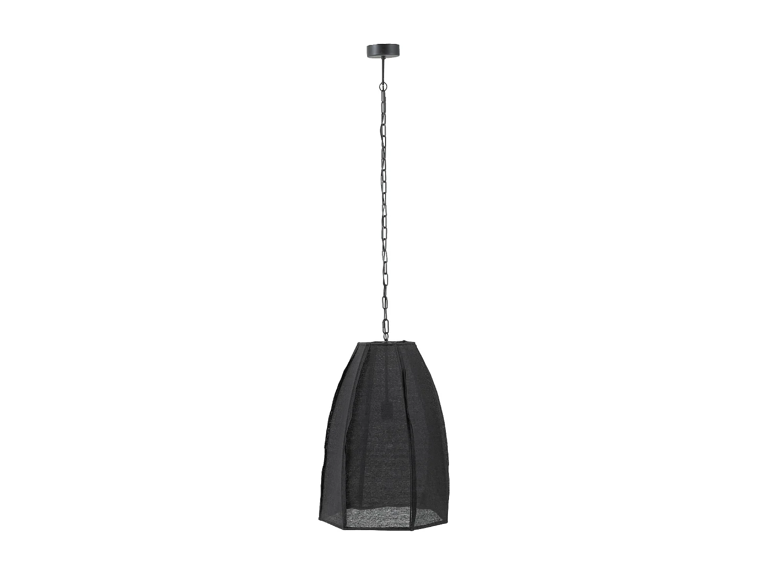 Lampe Suspension en Lin "Poire" 173cm Noir