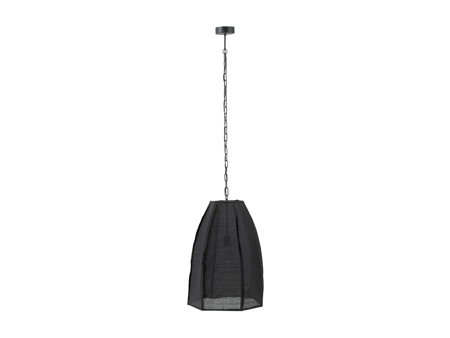 Lampe Suspension en Lin "Poire" 173cm Noir