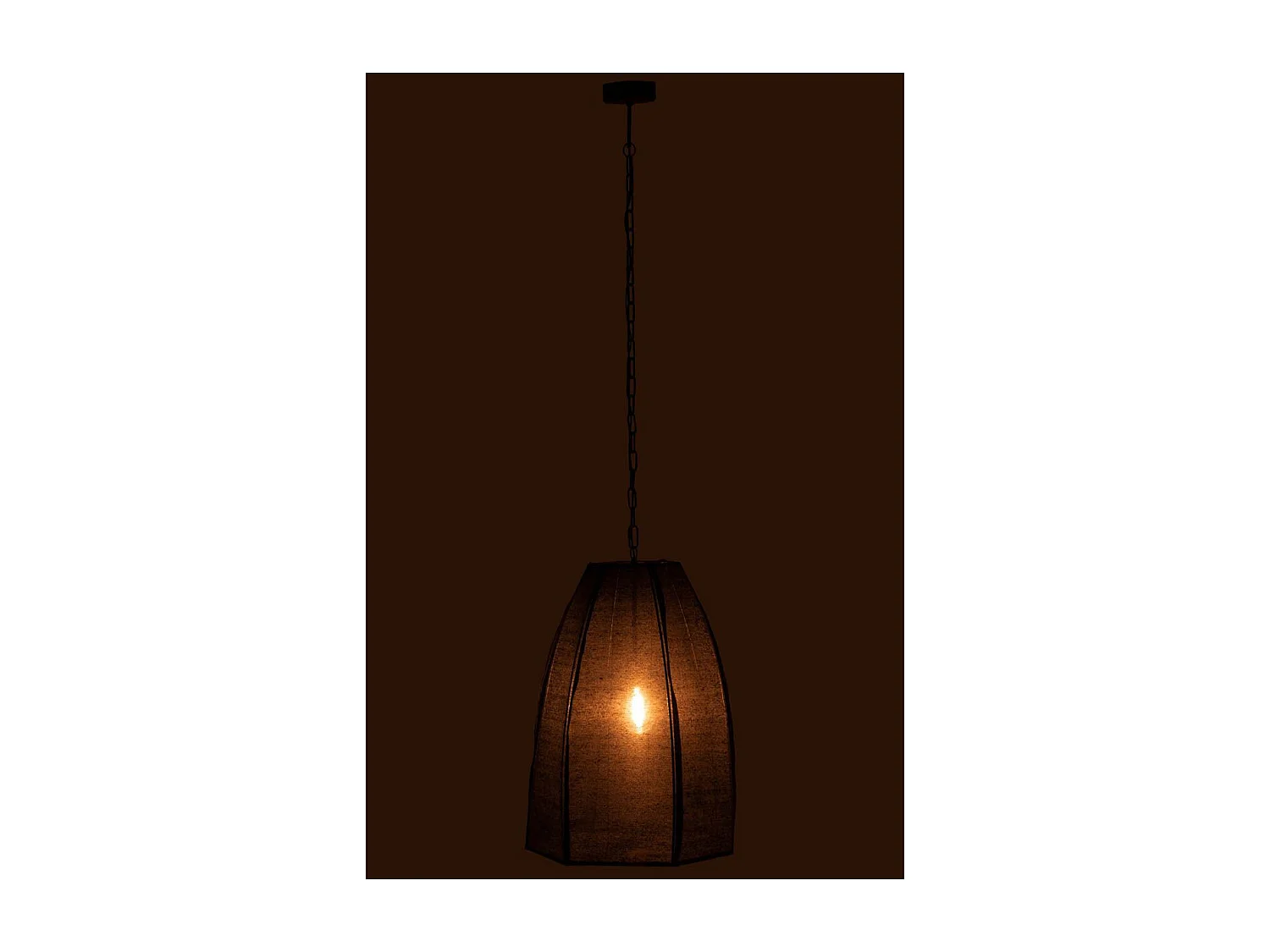 Lampe Suspension en Lin "Poire" 173cm Noir