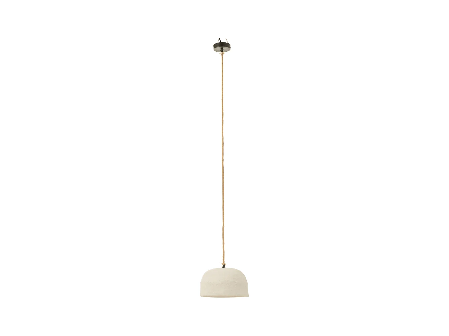 Lampe Suspension Papier Mâché "Bali" 30cm Blanc
