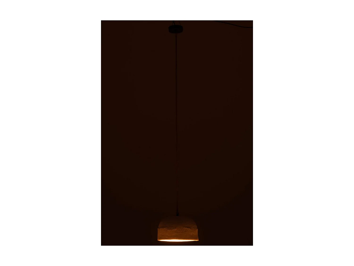 Lampe Suspension Papier Mâché "Bali" 30cm Blanc