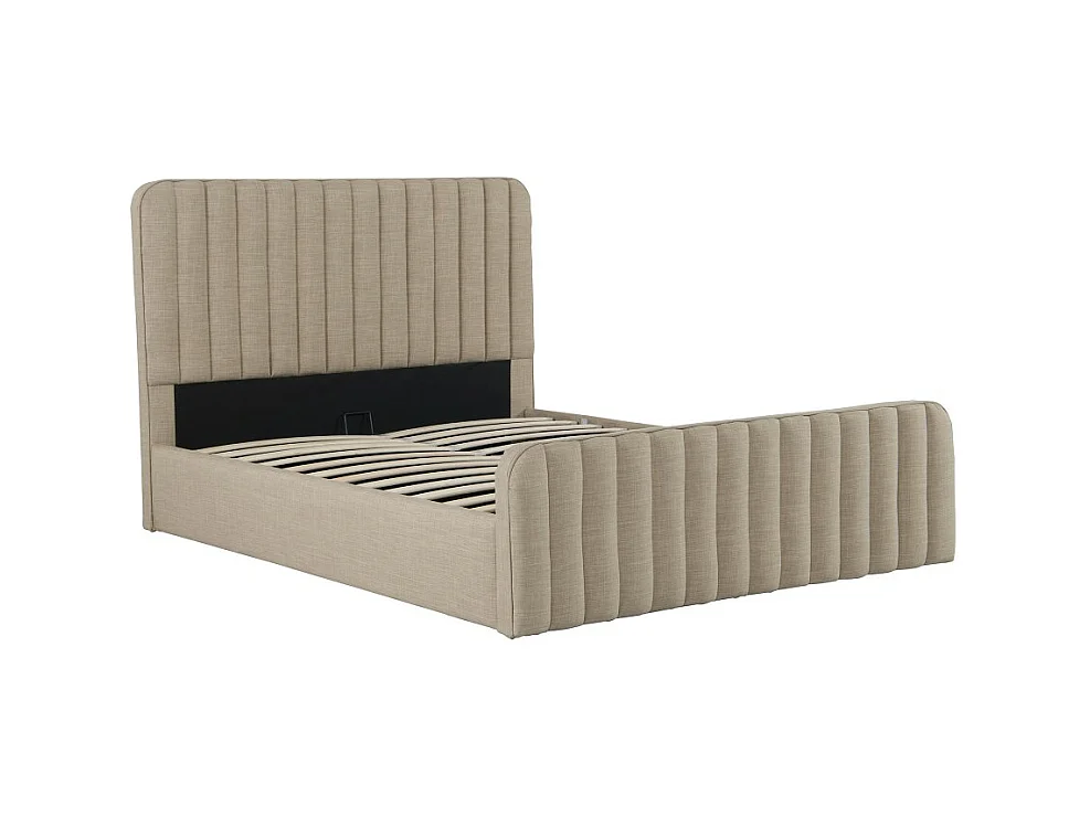 Lit coffre 160x200 cm NEVA + 1 sommier / Beige