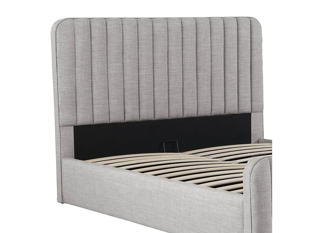 Lit coffre 160x200 cm NEVA + 1 sommier / Gris clair