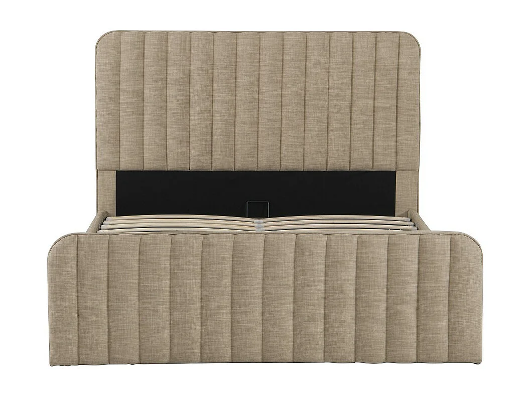 Lit coffre 140x190 cm NEVA + 1 sommier / Beige