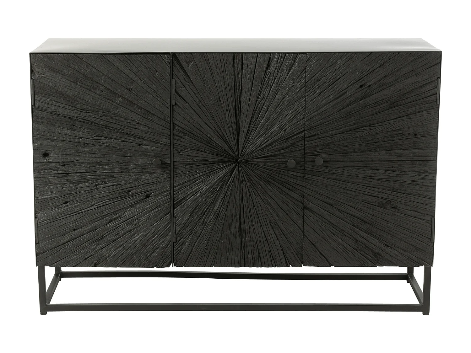 Buffet 3 Portes en Bois "Shanil" 120cm Noir