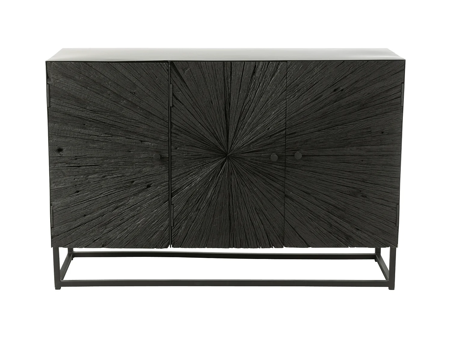 Buffet 3 Portes en Bois "Shanil" 120cm Noir