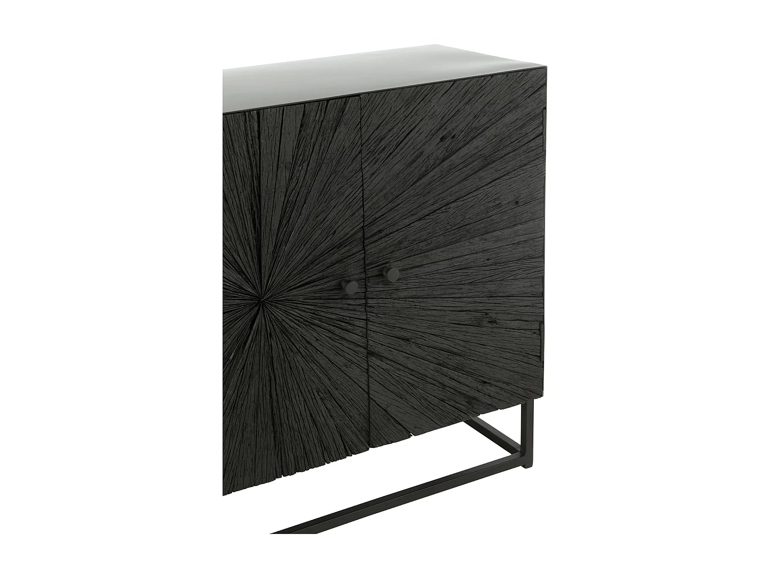 Buffet 3 Portes en Bois "Shanil" 120cm Noir