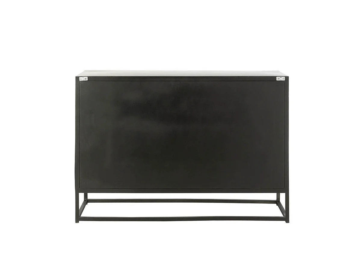 Buffet 3 Portes en Bois "Shanil" 120cm Noir