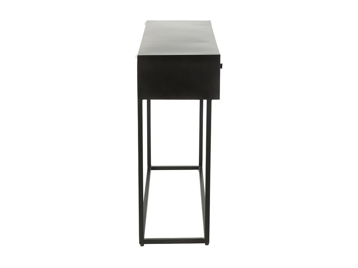 Console 2 Tiroirs en Bois "Shanil" 100cm Noir