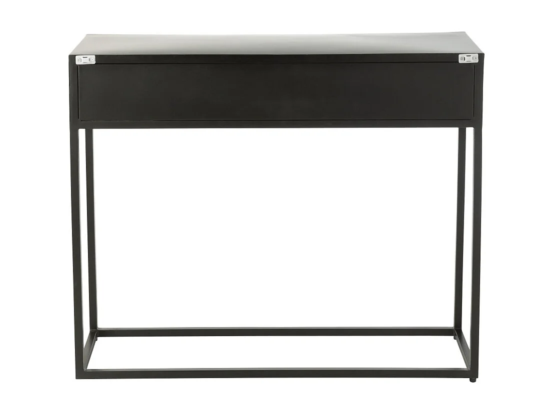 Console 2 Tiroirs en Bois "Shanil" 100cm Noir