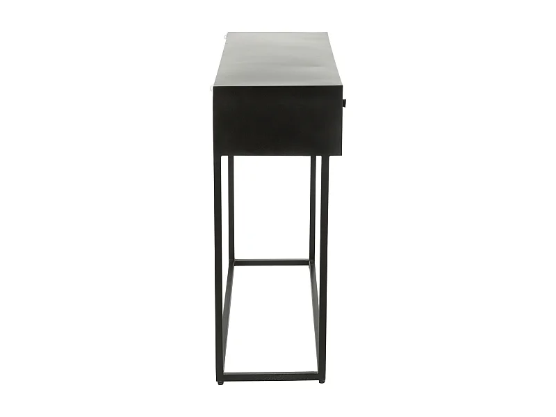 Console 2 Tiroirs en Bois "Shanil" 100cm Noir