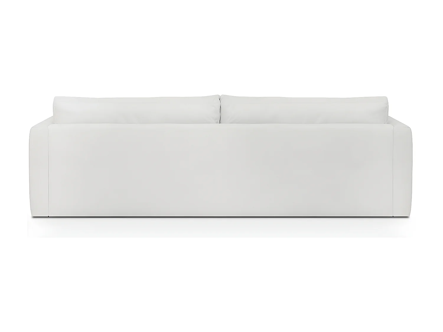 Canapé 4 places en tissu beige ivoire + 4 coussins - Denver