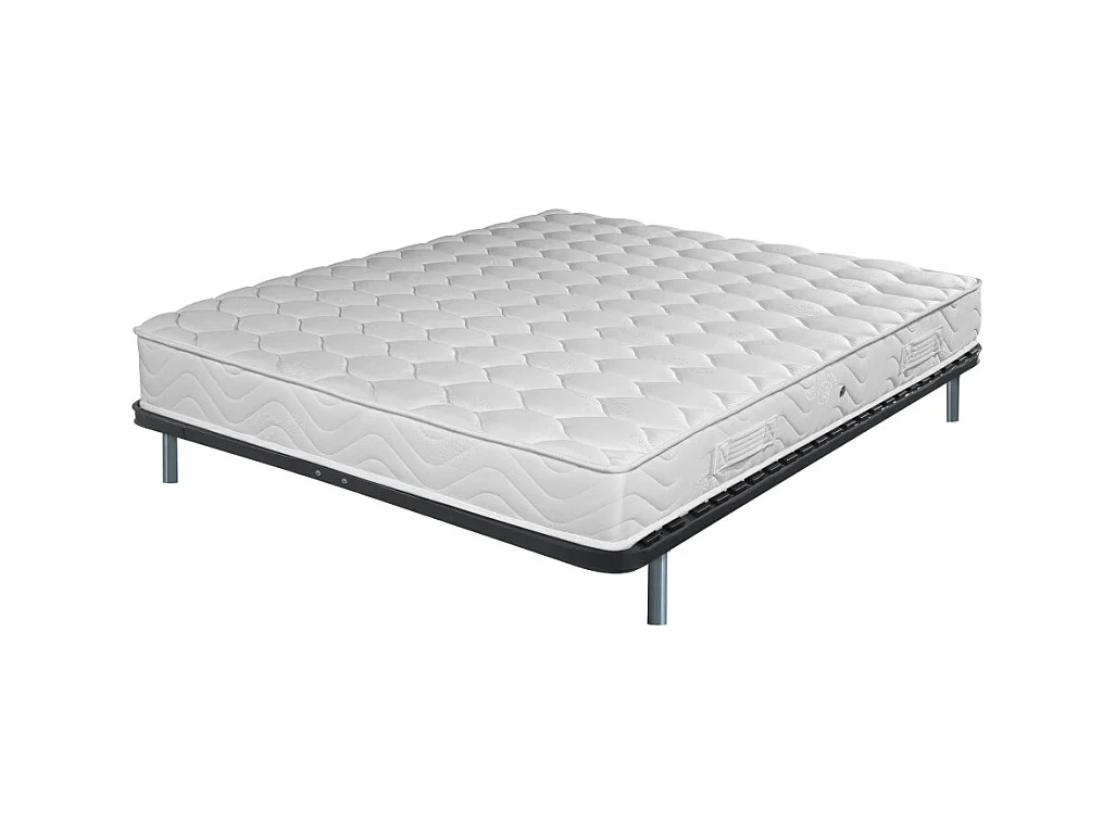 Matelas + sommier 140x190 Mousse - Soutien medium - Sommier démonté - Made in France