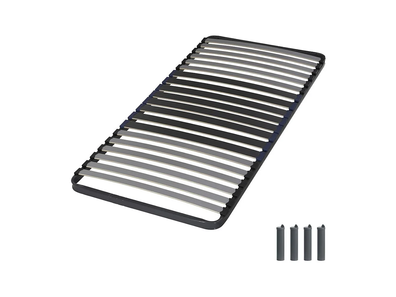 Sommier à lattes + pieds 90x190 C34 - 20 lattes bois - Fabrication française