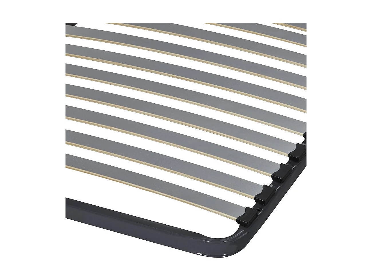 Sommier à lattes + pieds 140x190 Epsilon - 40 lattes bois - Fabrication française