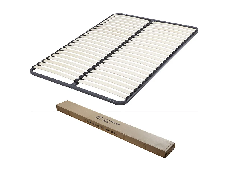 Sommier démontable 160x200 22 lattes - 44 lattes bois - Fabrication française