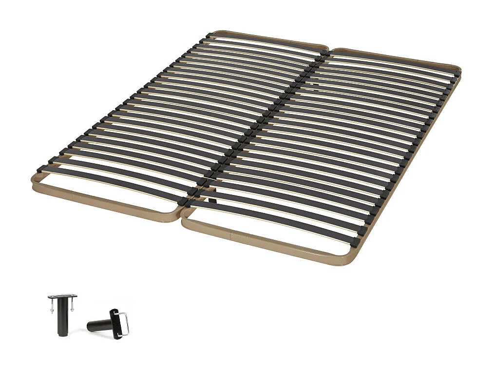 Sommier à lattes 2x70x190 C224 - 48 lattes bois - Fabrication française