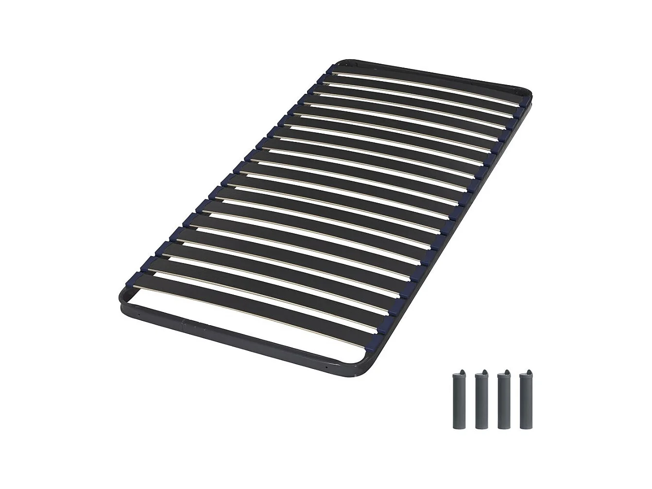 Sommier à lattes + pieds 80x190 C39 - 18 lattes bois - Fabrication française