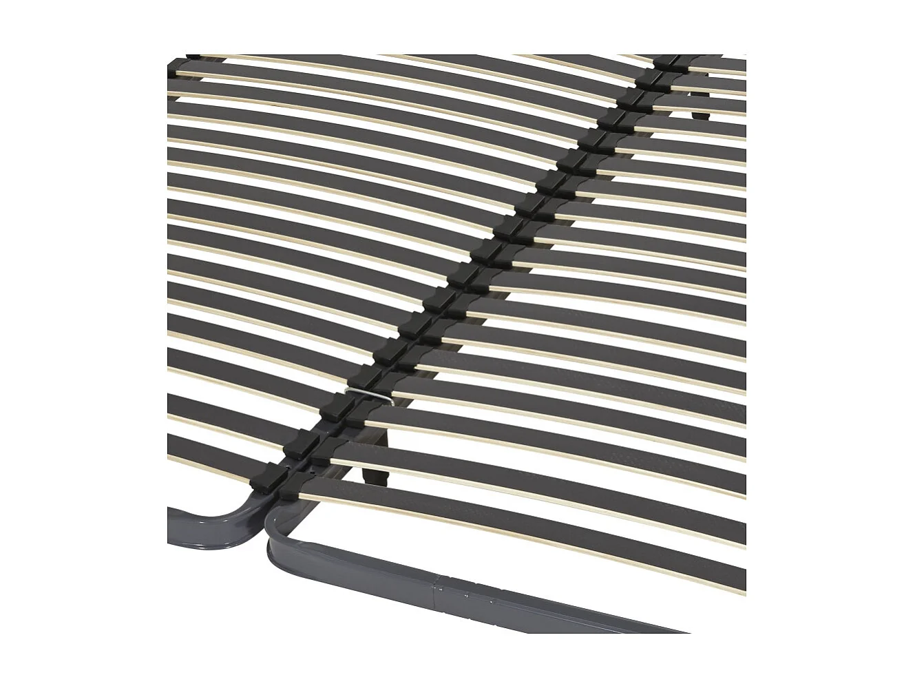 Sommier à lattes + pieds 2x70x190 Epsilon - 40 lattes bois - Fabrication française