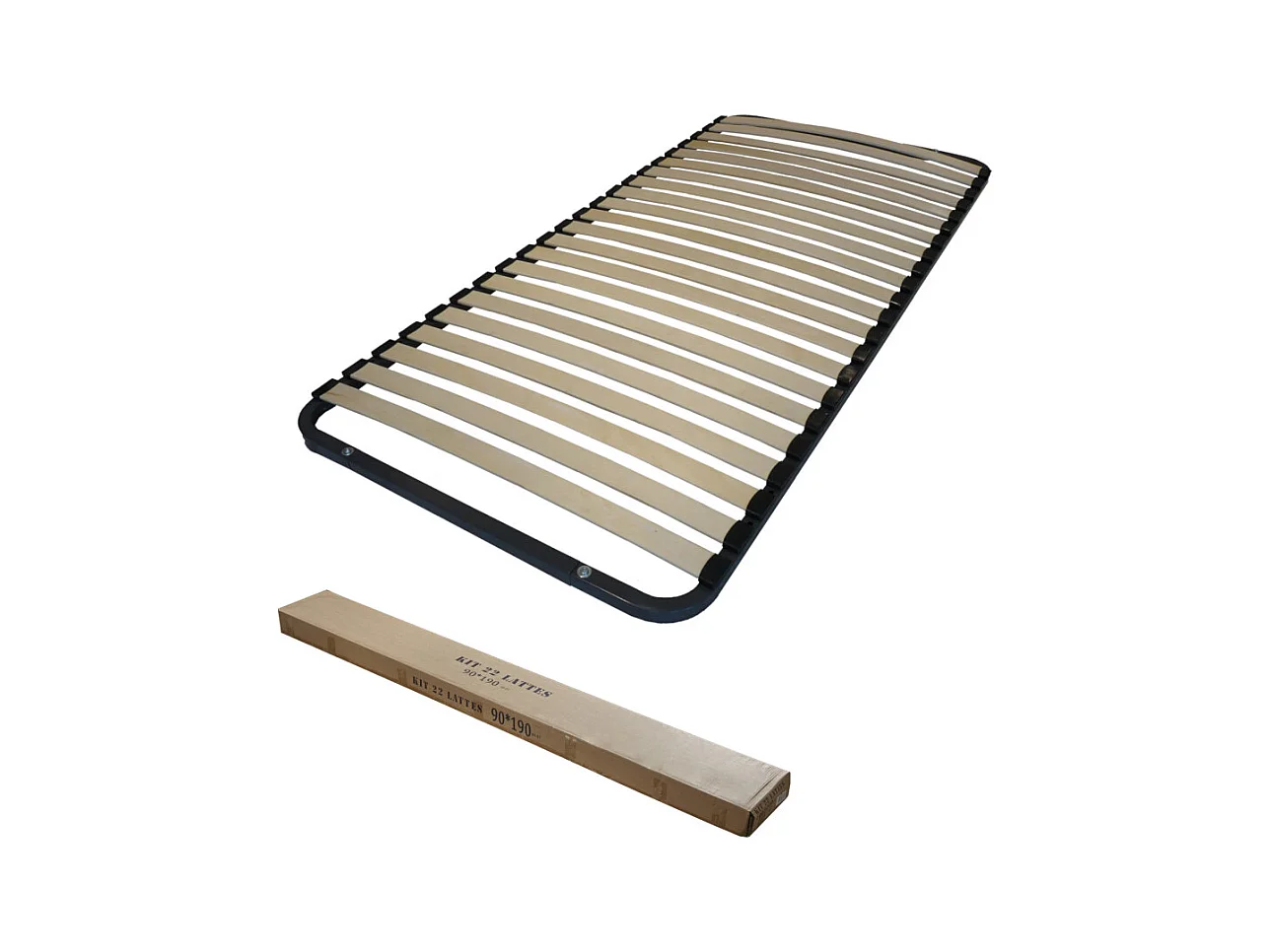 Sommier démontable 90x190 22 lattes - 22 lattes bois - Fabrication française