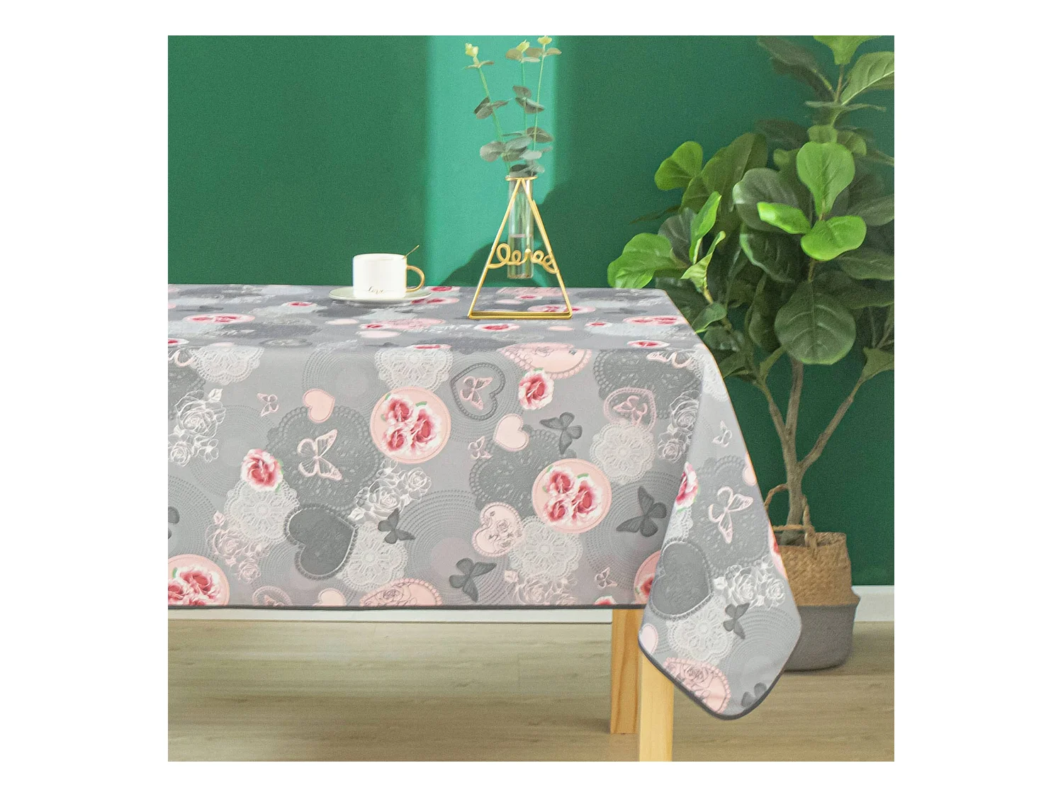 Nappe enduite esprit floral
