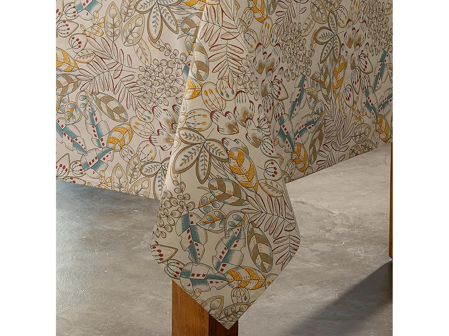 Mantel plastificado con estilo natural