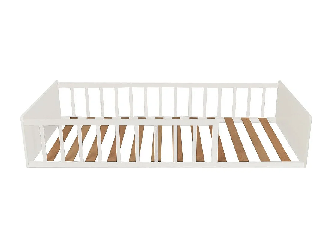 LIT 90x190 PILOU avec sommier et matelas / Blanc
