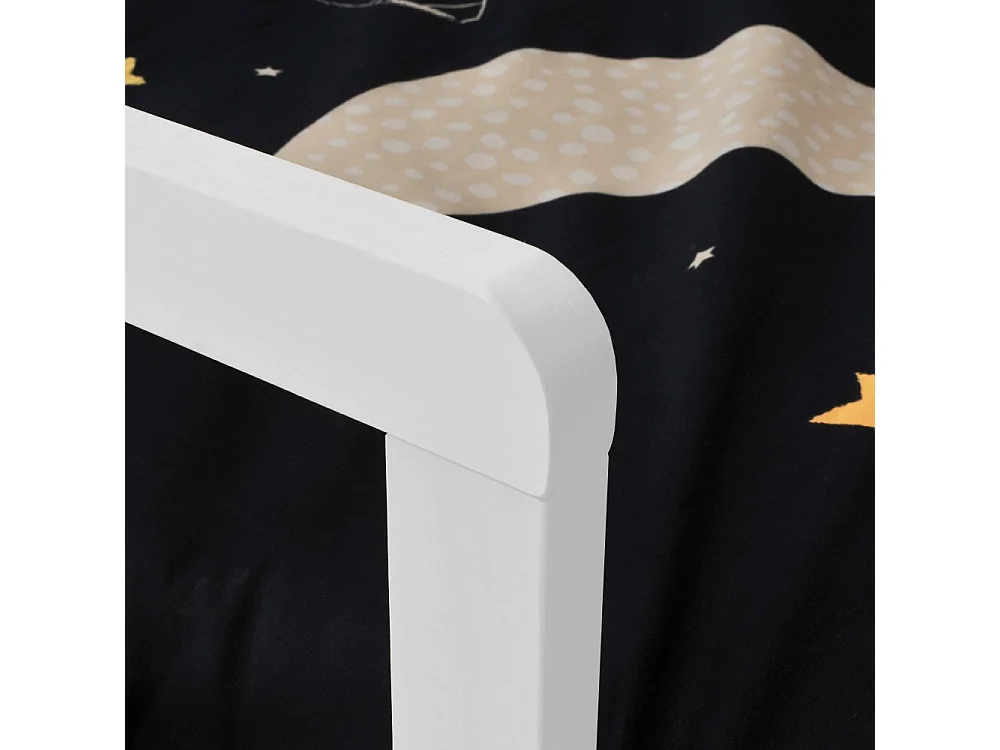 LIT 90x190 PILOU avec sommier et matelas / Blanc