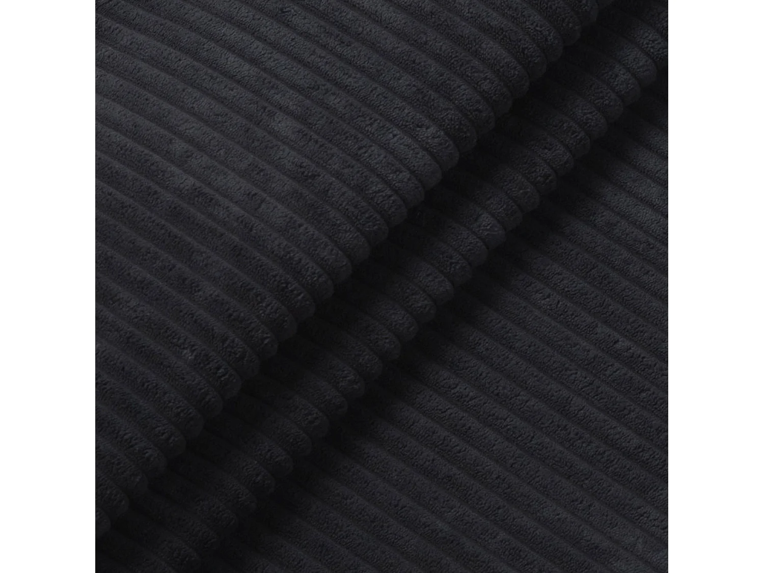 Canapé d'angle LISA convertible réversible coffre velours côtelé noir