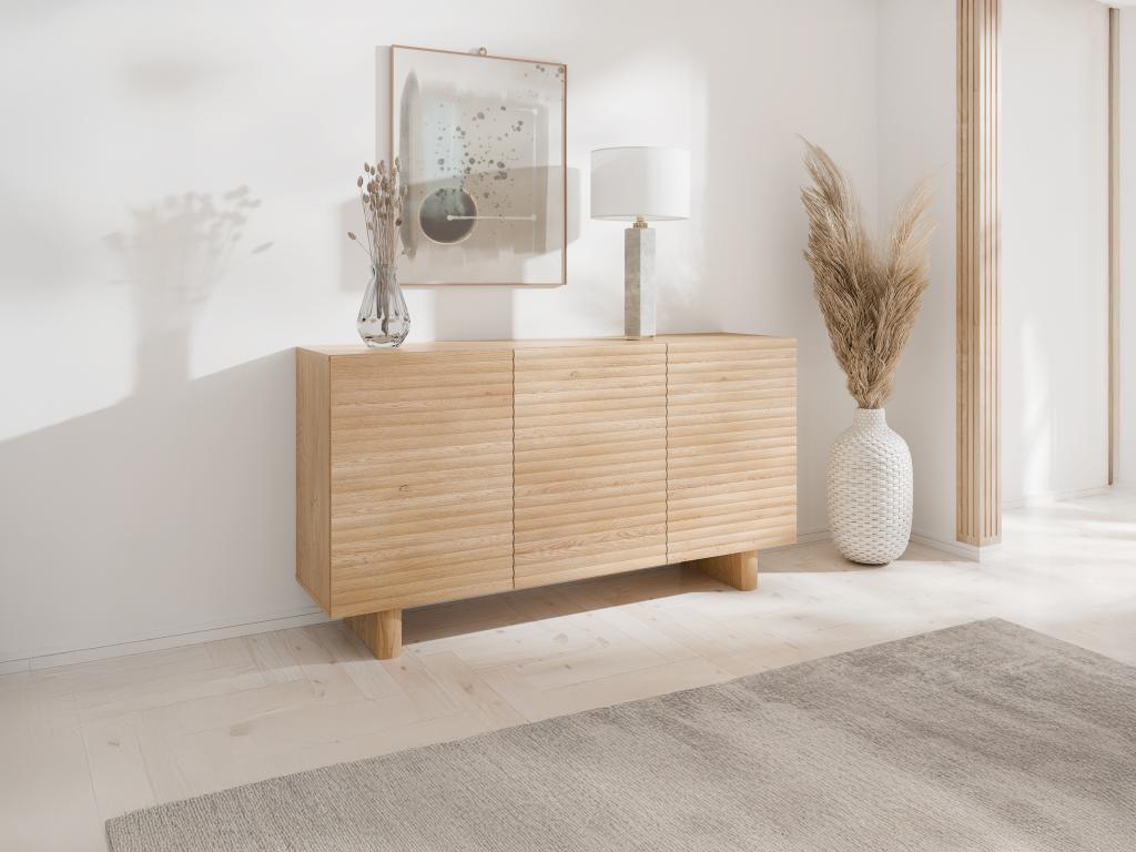 Sideboard mit 3 Türen - MDF - Holzfarben - LUDIMA günstig online kaufen