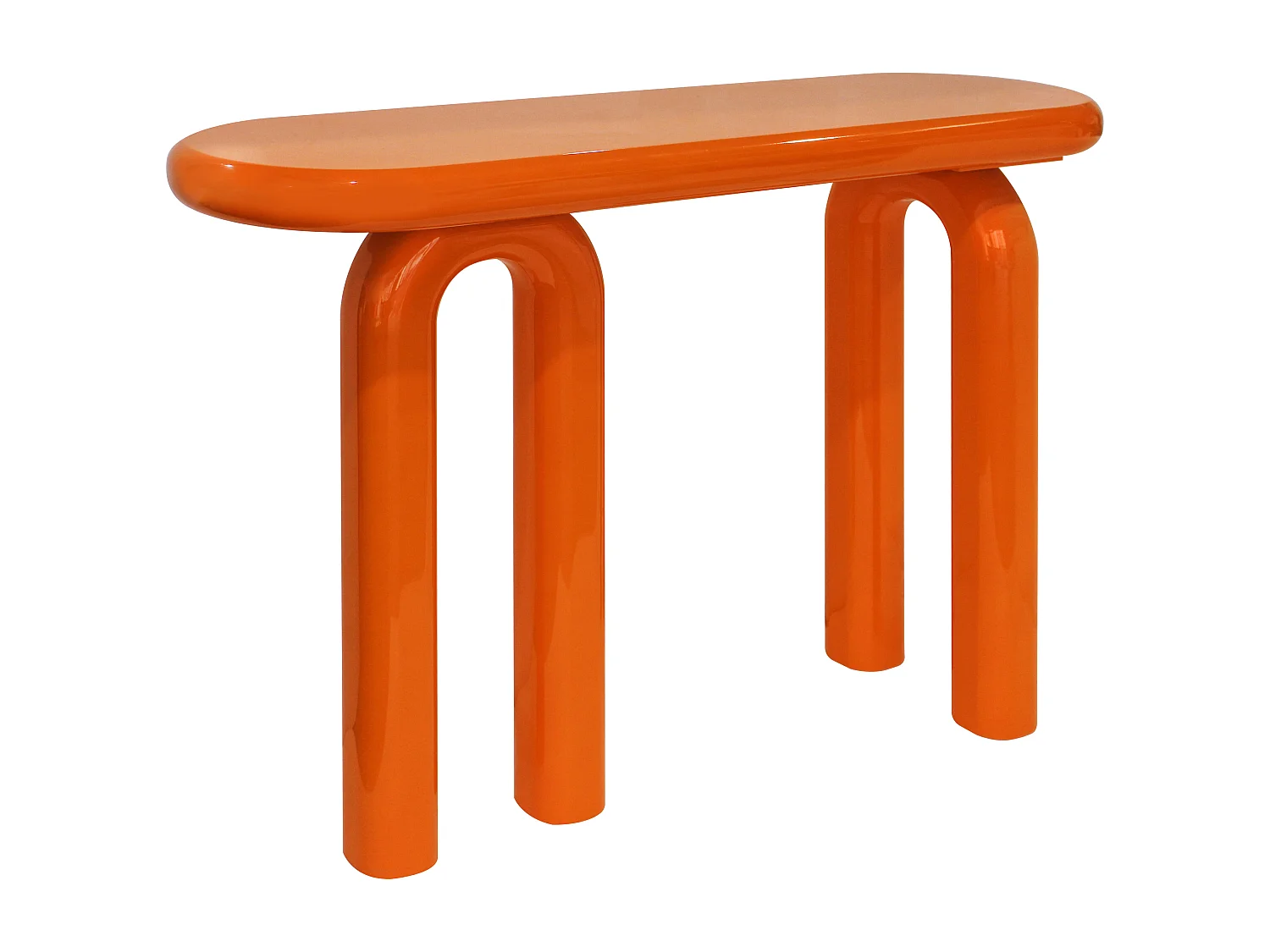 Console en MDF - Orange laqué - ZESTORIO