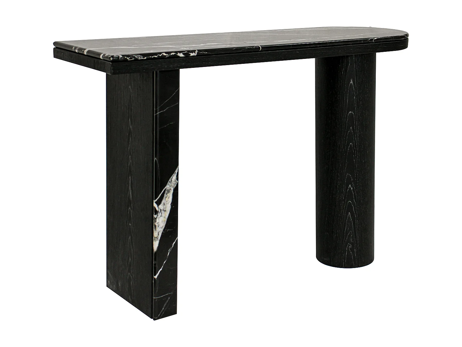 Console en marbre et MDF - Noir - LOUNARCA