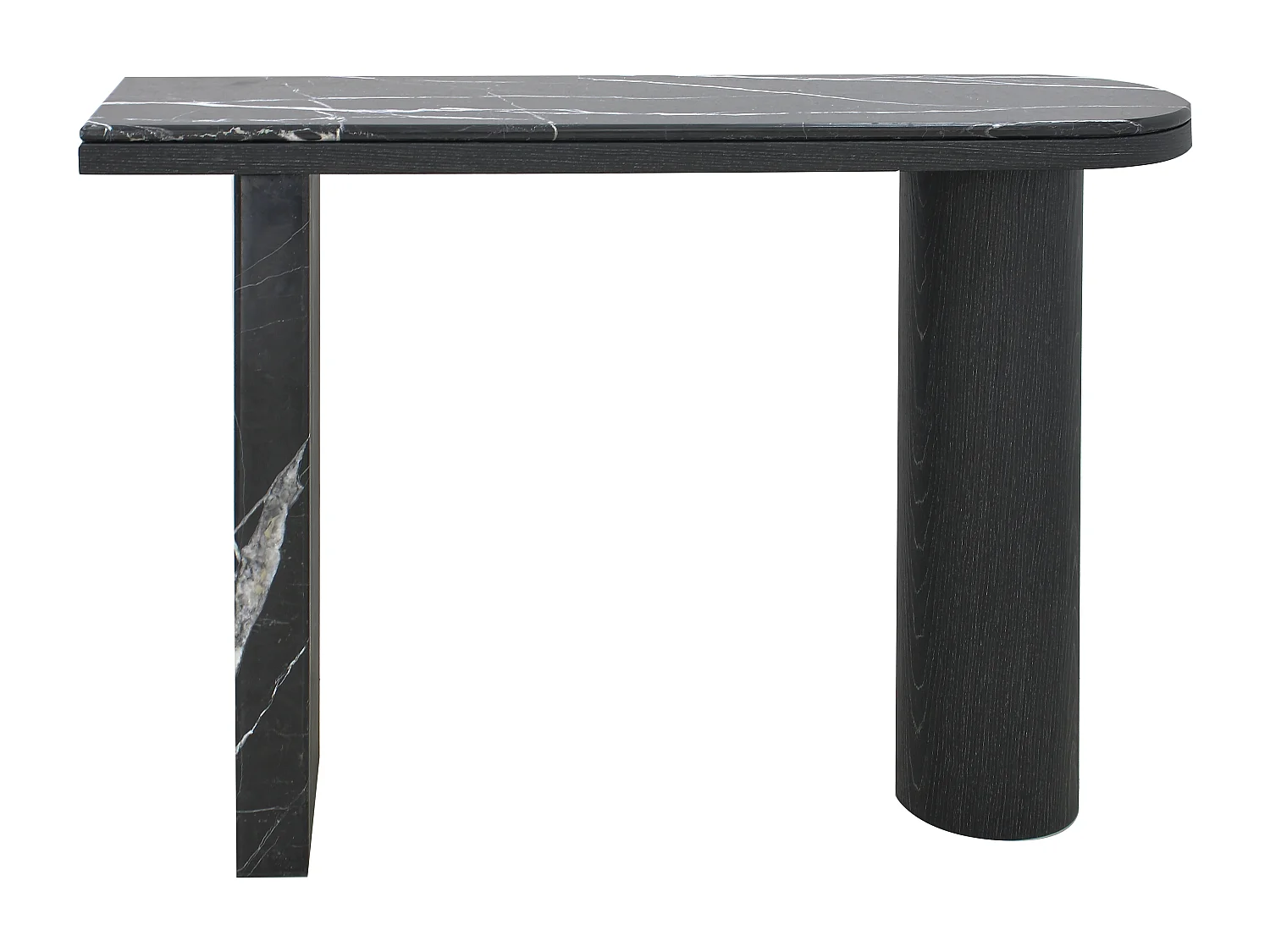 Console en marbre et MDF - Noir - LOUNARCA