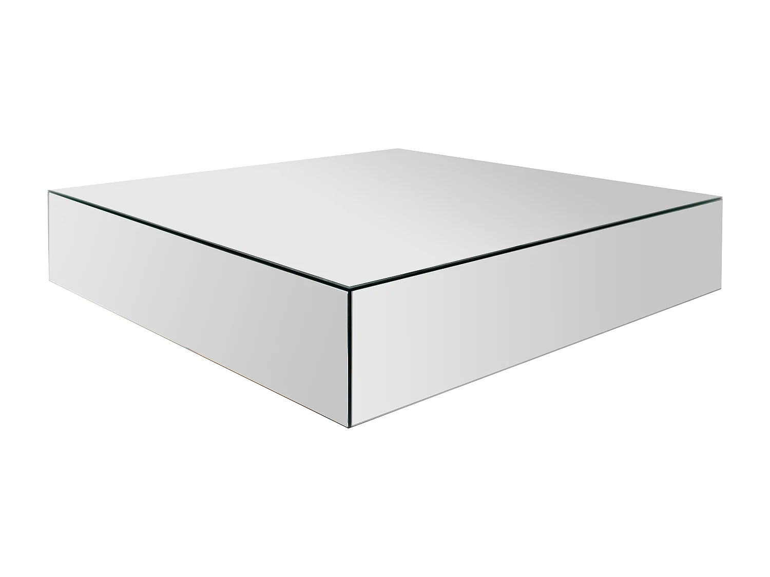 Table basse en MDF et miroir - PRISMELIO