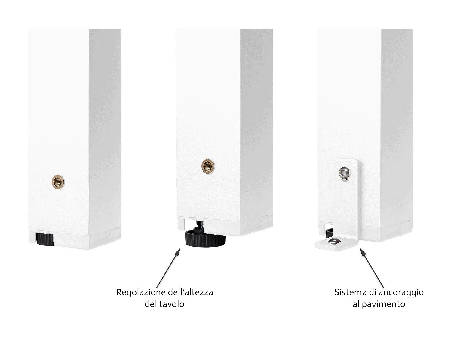 Tavolo da giardino allungabile bianco 135/270 x 90 cm mod. Ares