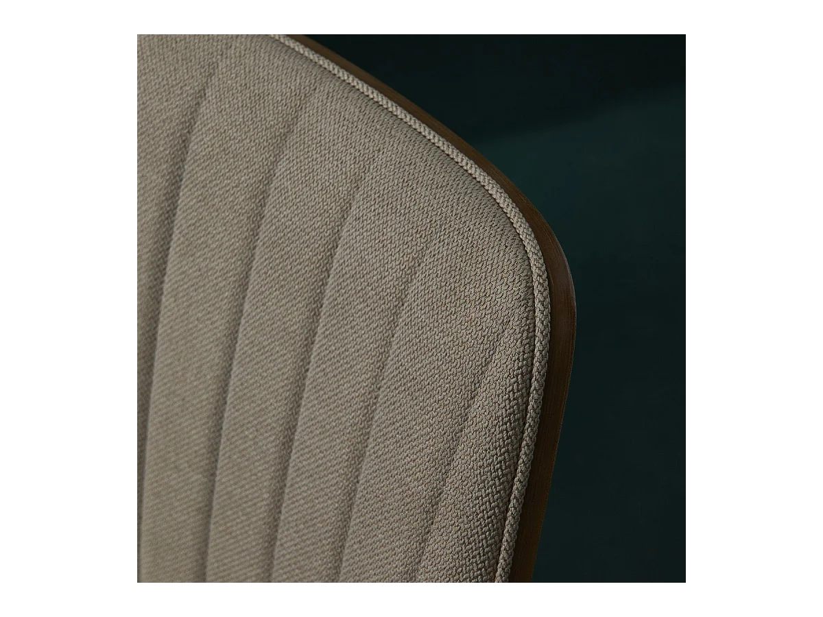 Lot de 2 chaises en tissu matelassé beige H82,5 cm - GISELLE